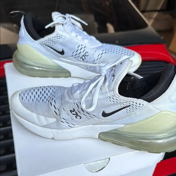 Nike Air Max 270 White and Black Sneakers - Picture 5 of 5